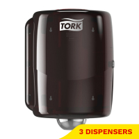 Aanbieding: Tork Centerfeed W2-dispenser Poetspapier | Zwart/rood | 3 stuks | 653008 STO05400