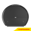Aanbieding: Tork Jumbo T1-dispenser Toiletpapier | Zwart | 3 stuks | 554008 STO05393 - 1