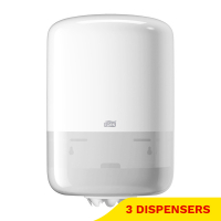 Aanbieding: Tork Mini Centerfeed M2-dispenser Poetspapier | 3 stuks | Wit | 559000 STO05367