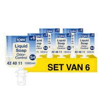 Aanbieding: Tork Odor-Control | Vloeibare Handzeep | 424011 (6 stuks à 1000 ml) STO05486