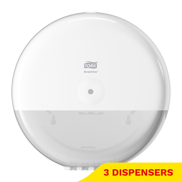 Aanbieding: Tork SmartOne® T8-dispenser Toiletpapier | Wit | 3 stuks | 680000 STO05404 - 1