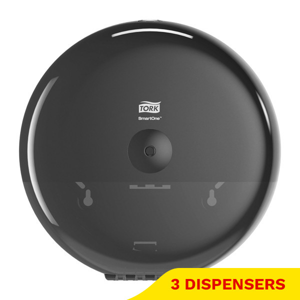 Aanbieding: Tork SmartOne® T8-dispenser Toiletpapier | Zwart | 3 stuks | 680008 STO05403 - 1