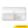 Aanbieding: Tork T4-dispenser Traditioneel Toiletpapier | 3 stuks | Wit | 557000 STO05369 - 1