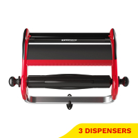 Aanbieding: Tork W1-muurstandaard Poetspapier | Zwart/rood | 3 stuks | 652108 STO05412