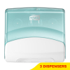 Aanbieding: Tork W4-dispenser Gevouwen Werkdoeken | Turquoise | 3 stuks | 654000 STO05411 - 1