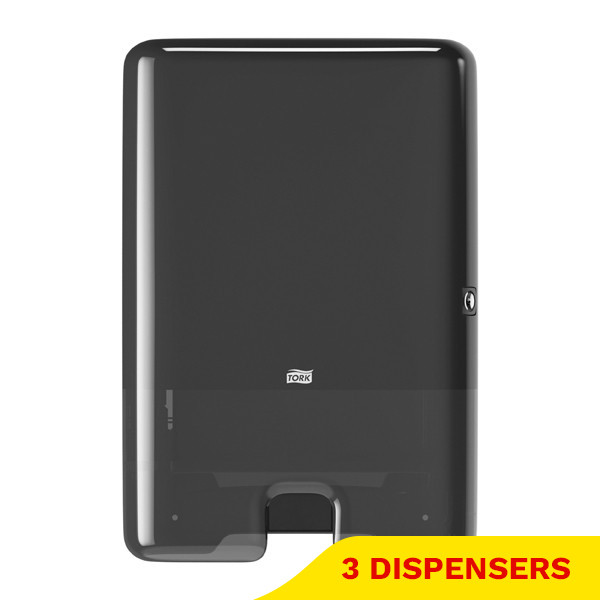 Aanbieding: Tork Xpress® H2-dispenser Multifold Handdoeken | 3 stuks | Zwart | 552008 STO05374 - 1