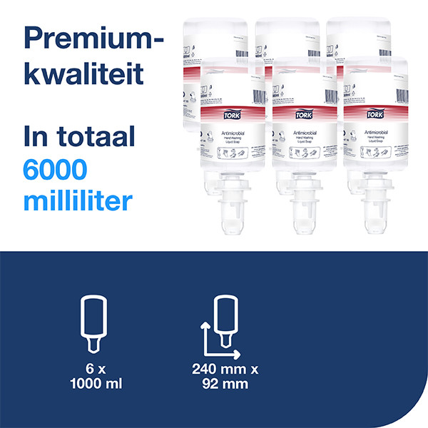 Tork Antimicrobiële Vloeibare Handzeep | S4 | 424709 (1000 ml) STO05340 - 2