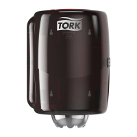 Tork Centerfeed 659008 M2-dispenser voor poetspapier (zwart/rood)  STO00262