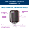 Tork Centerfeed 659008 M2-dispenser voor poetspapier (zwart/rood)  STO00262 - 2