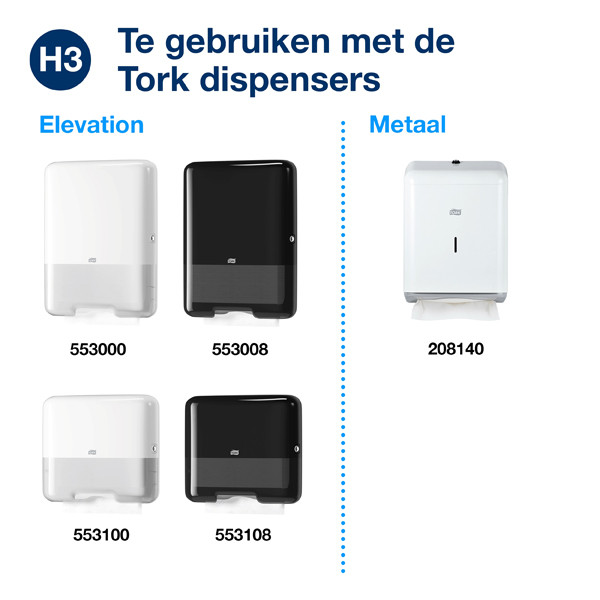 Tork Doorspoelbare Z-vouw handdoeken Tork 290190 2-laags | 15 pakken | Geschikt voor Tork H3 dispenser  STO00092 - 2