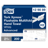 Tork Doorspoelbare handdoeken Tork Xpress® 129089 2-laags | 21 pakken | Geschikt voor Tork H2 dispenser  STO00085 - 1