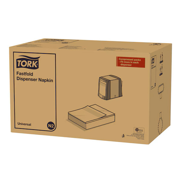 Tork Fastfold Dispenserservet | 1-laags | 36 pakken | N2 | Wit | 10933 STO05355 - 2