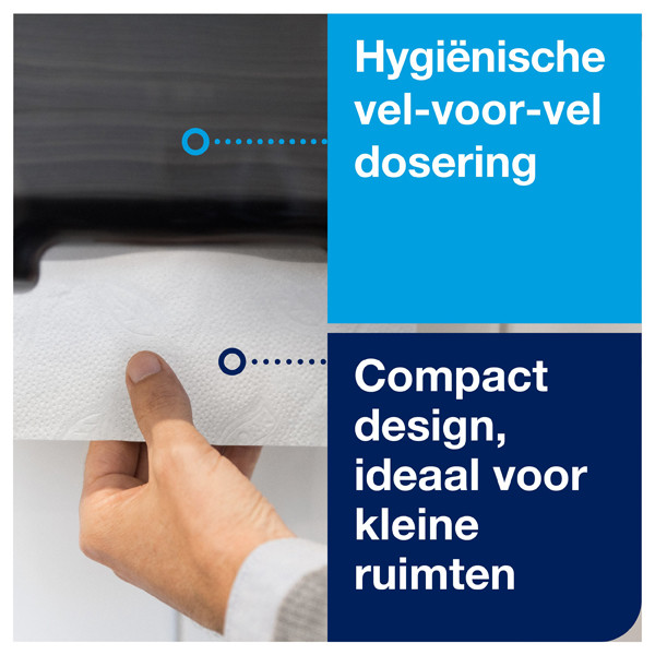 Tork H3-dispenser Z-vouw/C-vouw Handdoeken | Zwart | 553108 STO00220 - 4