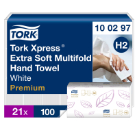 Tork Handdoeken Tork Xpress® 100297 2-laags | 21 pakken | Geschikt voor Tork H2 dispenser  STO00040