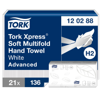 Tork Handdoeken Tork Xpress® 120288 2-laags | 21 pakken | Geschikt voor Tork H2 dispenser  STO00043