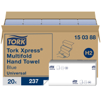 Tork Handdoeken Tork Xpress® 150388 2-laags | 20 pakken | Blauw | Geschikt voor Tork H2 dispenser  STO00087