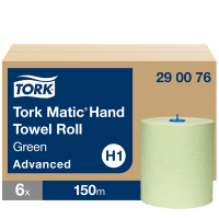 Tork Handdoekrol Tork Matic® 290076 2-laags | 6 rollen | Groen | Geschikt voor Tork H1 dispenser  STO00056