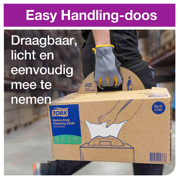 Tork Heavy Duty Handybox Reinigingsdoek | 1-laags | 180 vel | W7 | Wit | 530172 STO05354 - 5