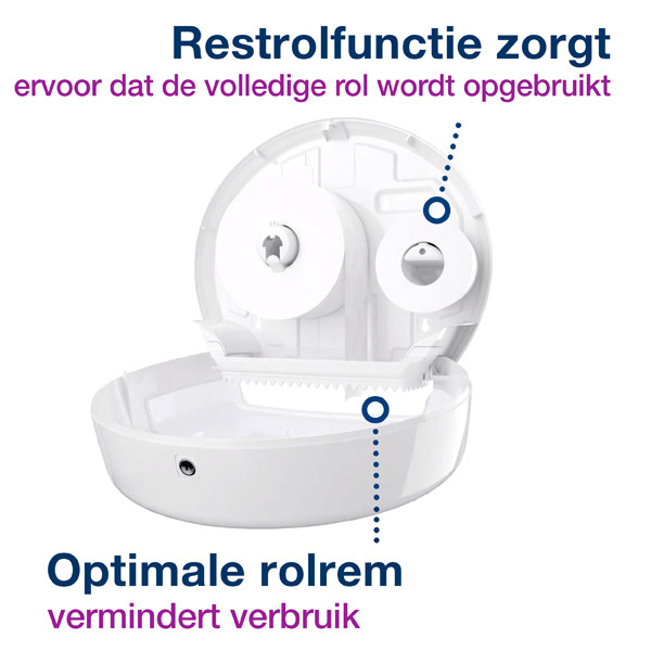 Tork Jumbo 554000 T1-dispenser voor toiletpapier (wit)  STO00003 - 3