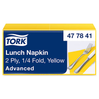 Tork Lunchservet Geel 1/4 vouw STO05334