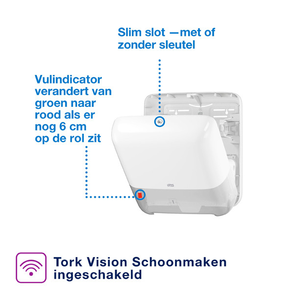 Tork Matic® 551000 H1-dispenser voor handdoekrol (wit)  STO00206 - 2