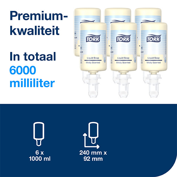 Tork Mild Geparfumeerde Vloeibare Handzeep | S4 | 424501 (1000 ml) STO05342 - 2