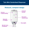 Tork Mini Centerfeed 200040 M1-dispenser voor poetspapier (wit)  STO00162 - 2