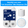 Tork Mini SmartOne® 681000 T9-dispenser voor toiletpapier (wit)  STO00265 - 3