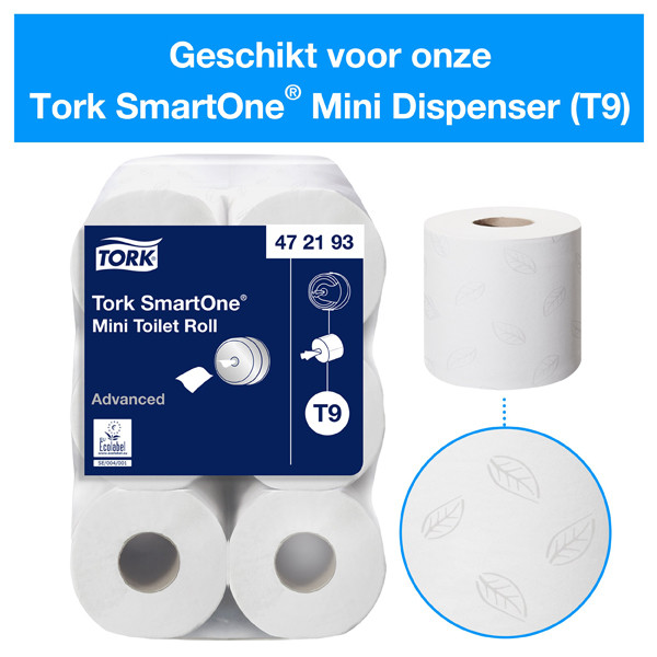 Tork Mini SmartOne® T9-dispenser Toiletpapier | Zwart | 681008 STO00266 - 3