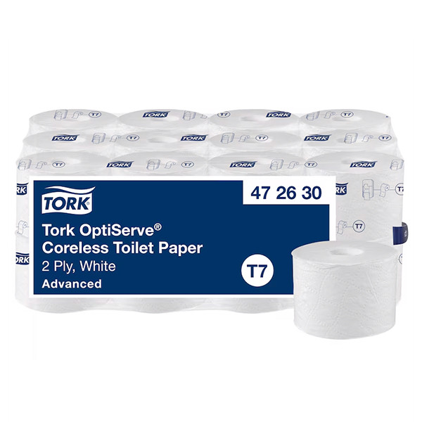 Tork OptiServe® Hulsloos Toiletpapier 472630 2-laags | 24 rollen | Geschikt voor Tork T7 dispenser  STO05332 - 1