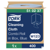 Poetsdoeken Tork 510237 1-laags | 1 rol | Blauw | Geschikt voor Tork W1/W2/W3 dispenser