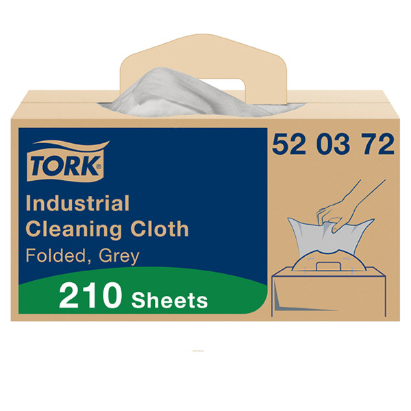 Tork Poetsdoeken Tork 520372 1-laags | 210 doeken | Grijs | Geschikt voor Tork W7 Handy Box  STO00352 - 1