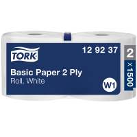 Tork Poetspapier Tork 129237 2-laags | 2 rollen | Geschikt voor Tork W1 dispenser  STO00270