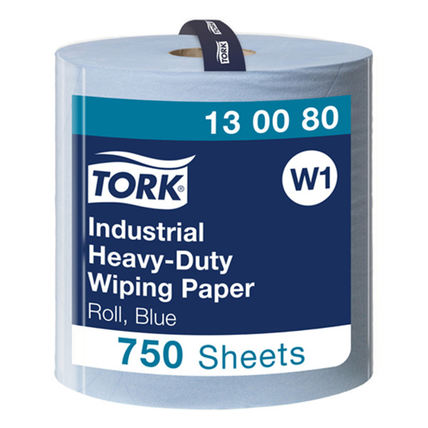 Tork Poetspapier Tork 130080 3-laags | 1 rol | Blauw | Geschikt voor Tork W1 dispenser  STO00330 - 1