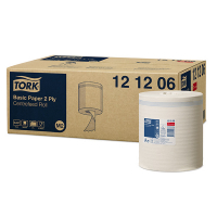 Tork Poetspapier Tork Basic 121206 2-laags | 6 rollen | Geschikt voor Tork M2 dispenser  STO00067