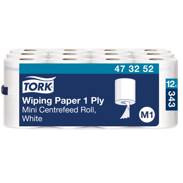 Tork Poetspapier Tork Centerfeed 473252 1-laags | 12 rollen | Geschikt voor Tork M1 dispenser  STO00074 - 1