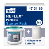 Tork Reflex™ 473186 M4-dispenser draagbaar voor poetspapier (wit)  STO00204 - 1