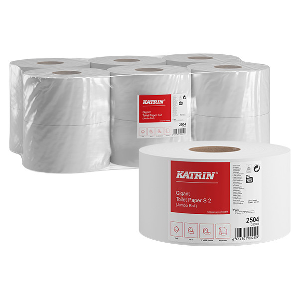 Tork Toiletpapier 2504 2-laags | 12 rollen | Katrin Jumbo toiletrol S  STO04004 - 1