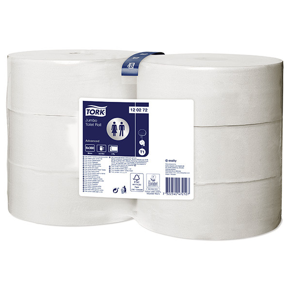 Tork Toiletpapier Tork Jumbo 120272 2-laags | 6 rollen | Geschikt voor Tork T1 dispenser  STO00118 - 1
