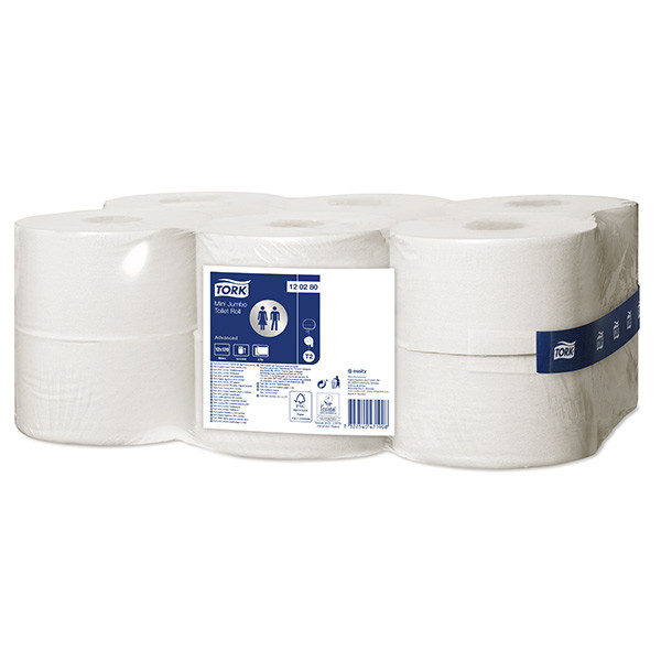 Tork Toiletpapier Tork Jumbo 120280 2-laags | 12 rollen | Geschikt voor Tork T2 dispenser  STO00119 - 1