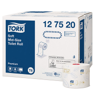 Tork Toiletpapier Tork Midi 127520 2-laags | 27 rollen | Geschikt voor Tork T6 dispenser  STO00045
