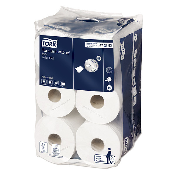 Tork Toiletpapier Tork SmartOne® 472193  2-laags | 12 rollen | Geschikt voor Tork T9 dispenser  STO00126 - 1