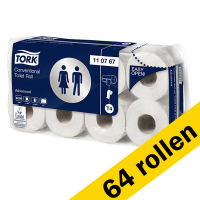 Tork Toiletpapier traditioneel Tork 110767 2-laags | 64 rollen | Geschikt voor Tork T4 dispenser  STO00344