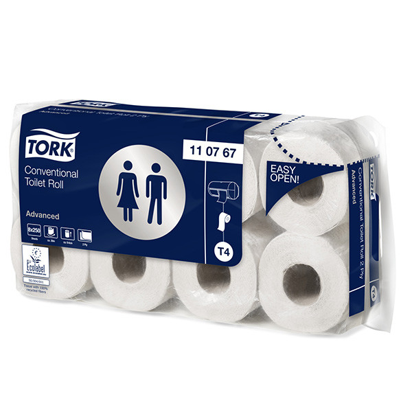 Tork Toiletpapier traditioneel Tork 110767 2-laags | 8 rollen | Geschikt voor Tork T4 dispenser  STO00111 - 1