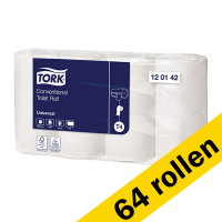 Tork Toiletpapier traditioneel Tork 120142 1-laags | 64 rollen | Geschikt voor Tork T4 dispenser  STO00343