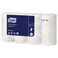 Tork Toiletpapier traditioneel Tork 120142 1-laags | 8 rollen | Geschikt voor Tork T4 dispenser  STO00115