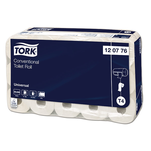 Tork Toiletpapier traditioneel Tork 120776 2-laags | 30 rollen | Geschikt voor Tork T4 dispenser  STO00120 - 1