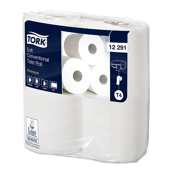 Tork Toiletpapier traditioneel Tork 12291 2-laags | 48 rollen | Geschikt voor Tork T4 dispenser  STO00102 - 1