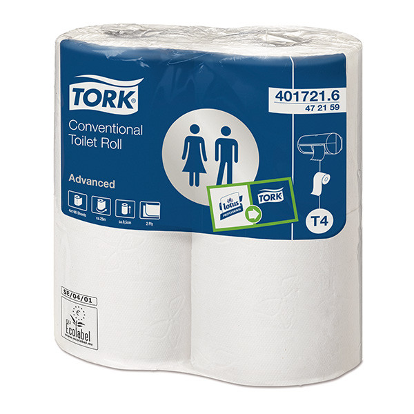 Tork Toiletpapier traditioneel Tork 472159 2-laags | 12 rollen | Geschikt voor Tork T4 dispenser  STO00125 - 1