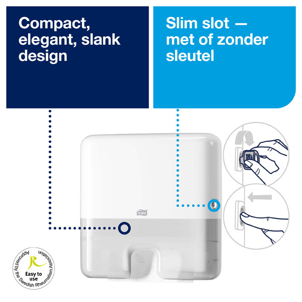 Tork Xpress® 552100 H2-dispenser voor handdoeken (wit)  STO00211 - 2